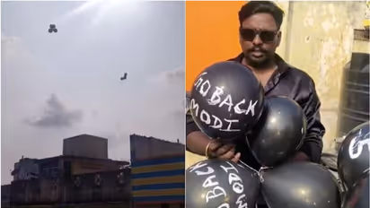 'നരേന്ദ്ര മോദി ഗോ ബാക്ക്' എന്നെഴുതിയ കറുത്ത ബലൂണുകൾ പറത്തി, മൂന്ന് യൂത്ത് കോൺഗ്രസ് പ്രവർത്തകർക്കെതിരെ കേസ്