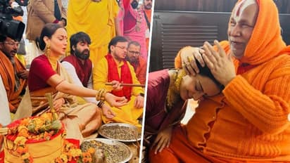 Ram Mandir: Kangana Ranaut Meets Guru Rambhadracharya in Ayodhya-see pictures 
