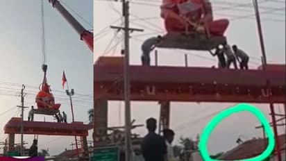 ಎಂದೂ ಕಾಣದ ಕೋತಿರಾಯ ಆಂಜಯೇಯ ವಿಗ್ರಹ ಪ್ರತಿಷ್ಠಾಪನೆ ವೇಳೆ ಪ್ರತ್ಯಕ್ಷ! ತಣಿಗೆರೆ ಗ್ರಾಮದಲ್ಲಿ ಅಚ್ಚರಿ!