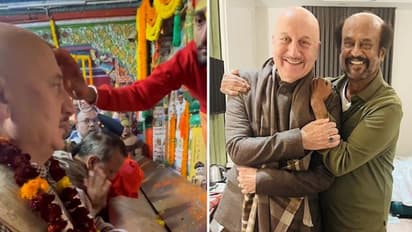 Ram Mandir: Anupam Kher visits Hanuman Garhi Mandir; spends time with Rajinikanth in Ayodhya-(Video)
