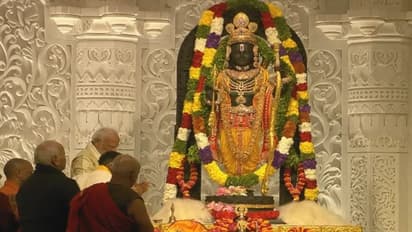 அயோத்தி ராமர் கோயிலில் குழந்தை ராமர் சிலையை திறந்து வைத்த பிரதமர் மோடி!