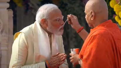 PM Modi breaks 11-day fast after Pran Pratishtha ceremony at Ram Mandir in Ayodhya (WATCH)
