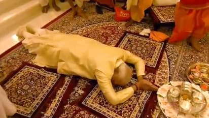 Ram Mandir: PM Modi performs 'Sashtang Dandvat Pranam' before Ram Lalla (WATCH)