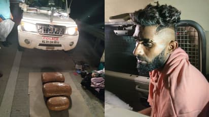 റോഡിൽ പൊലീസ്, വണ്ടിയിൽ നിന്ന് ഒരു ചാക്കുകെട്ട് പുറത്തേക്ക്, 12 കിലോ കഞ്ചാവ്; യുവാവിനെ ഓടിച്ചിട്ട് പൊക്കി