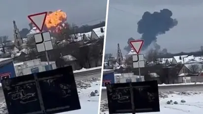 Was Russian plane, carrying 65 Ukrainian POWs, shot down in Belgorod? Video shows missile trace (WATCH)