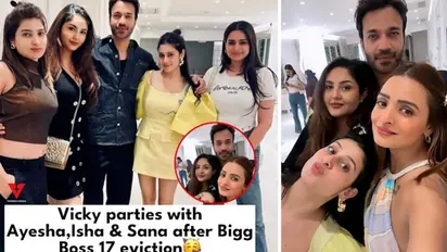 Bigg Boss 17: Vicky Jain parties with Isha Malviya, Ayesha Khan post eviction [PICTURES]