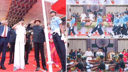 குடியரசு தின கொடியை ஏற்றிய ஆளுநர் ரவி.! தமிழக அரசின் சாதனை விளக்க ஊர்தியை பார்வையிட்டார்