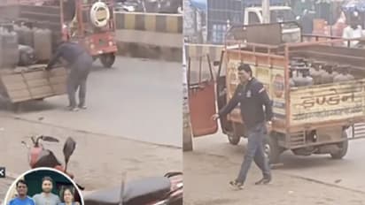 ಮಗ ಟೀಂ ಇಂಡಿಯಾದಲ್ಲಿ ಮಿಂಚುತ್ತಿದ್ದರೂ ಅಪ್ಪ ಈಗಲೂ ಸಿಲಿಂಡರ್ ಡಿಸ್ಟ್ರಿಬ್ಯೂಟ್ ಮಾಡ್ತಿದ್ದಾರೆ..! ವಿಡಿಯೋ ವೈರಲ್