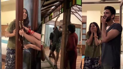 കല്യാണ രാത്രിയിൽ സ്വാസികയ്ക്കും പ്രേമിനും എട്ടിന്റെ പണി കൊടുത്ത് കസിൻസ്; വീഡിയോ