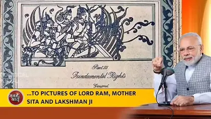PM Modi highlights Ram-Sita images in original Constitution, silences critics of Pran Pratishtha (WATCH)