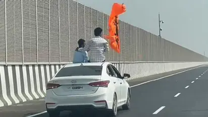 Navi Mumbai Police reacts after videos showing people stopping cars on Atal Setu