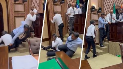 ಭಾರತ ವಿರೋಧಿ ಮಾಲ್ಡೀವ್ಸ್ ಸರ್ಕಾರದ ವಿರುದ್ಧ ವಿಪಕ್ಷದ ಪ್ರತಿಭಟನೆ, ಸಂಸತ್ತಿನಲ್ಲಿ ಮಾರಾಮಾರಿ!