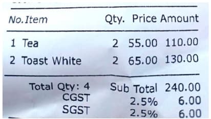 ഇത് രാമന്‍റെ പേരിലുള്ള കൊള്ള'; അയോധ്യയില്‍ ചായയ്ക്കും ചെറുകടിക്കും 252 രൂപ ഈടാക്കിയതിനെതിരെ സോഷ്യല്‍ മീഡിയ