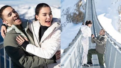 നടി ഏമി ജാക്സണ് വിവാഹിതയാവുന്നു, മോതിരക്കൈമാറ്റം ആല്പ്സ് പര്വതനിരകളില്: ചിത്രങ്ങള്