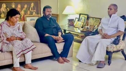 ఇళయరాజాని పరామర్శించిన మోహన్బాబు.. కూతురు మరణం పట్ల సానుభూతి..