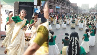 സെറ്റുടുത്ത് അവര് 408 പേര്, സ്വായത്തമാക്കിയ ചുവടുകളിൽ ചടുലഭാവം നിറച്ചാടി, പത്മനാഭന്റെ മുന്നിൽ കലാവിസ്മയം