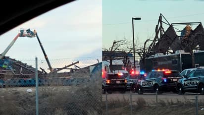 ചീട്ട് കൊട്ടാരം പോലെ തകർന്ന് വിമാനത്താവള ഹാംഗർ, സ്റ്റീൽ തൂണുകൾക്കടിയിൽ കുടുങ്ങി തൊഴിലാളികൾക്ക് ദാരുണാന്ത്യം