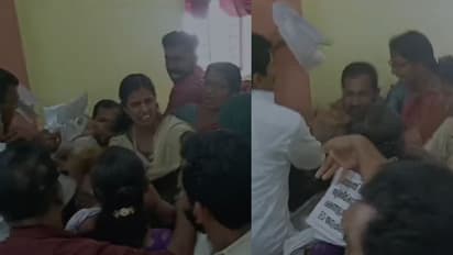 'ടീ നില്ലെടി.. ടാ അടിയെടാ...' കൊല്ലം വിളക്കുടിയിൽ കൂട്ടത്തല്ല്, തമ്മിലടിച്ച് പഞ്ചായത്ത് അംഗങ്ങൾ