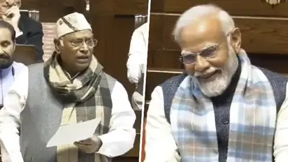 PM Modi laughs at Congress chief Kharge's 'Ab 400 paar' remark in Rajya Sabha; WATCH viral video
