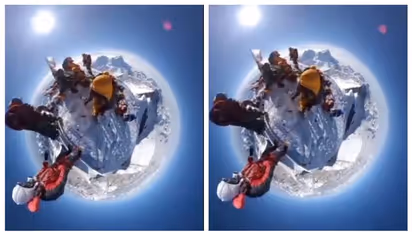 ശരിക്കും, ഭൂമി കാൽക്കീഴിൽ; ആശ്ചര്യപ്പെടുത്തുന്ന കാഴ്ചയായി എവറസ്റ്റ് കൊടുമുടിയിൽ നിന്നുള്ള 360 ഡിഗ്രി വീഡിയോ !