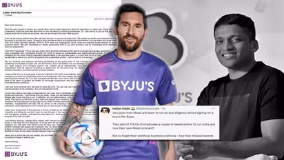 ಹಣಕಾಸಿನ ಕೊರತೆ, ಲಿಯೋನೆಲ್‌ ಮೆಸ್ಸಿ ಜೊತೆಗಿನ ಒಪ್ಪಂದ ಕಡಿದುಕೊಂಡ ಬೈಜೂಸ್‌!