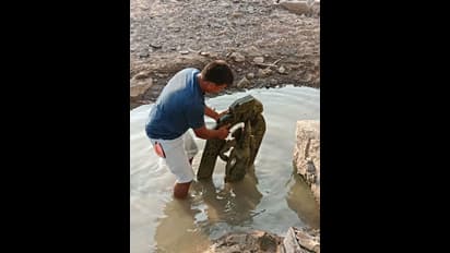 ರಾಯಚೂರು ಕೃಷ್ಣ ನದಿಯಲ್ಲಿ ಪತ್ತೆಯಾದ ದಶಾವತಾರಿ ವಿಷ್ಣು ಮತ್ತು ಶಿವಲಿಂಗ ವಿಗ್ರಹಗಳು