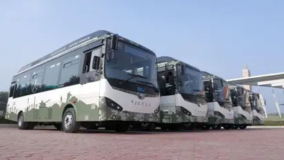 Indian Army inducts electric buses for troop movement (WATCH)