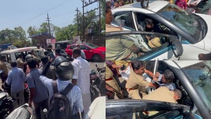 കഞ്ചാവടിച്ച ദമ്പതികള് കാറില് പാഞ്ഞു, വാഹനങ്ങളിൽ തട്ടി, ബലമായി കീഴടക്കി, സ്റ്റേഷന്ജാമ്യത്തില് വിട്ടയക്കും