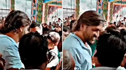 Viral Video: MS Dhoni's adorable moment with a child during Ranchi temple visit wins hearts (WATCH)