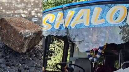 കൈകാട്ടി നിർത്തി, പിന്നാലെ ബസിനുനേരെ കല്ലെടുത്തെറിഞ്ഞു, ചില്ല് തകർത്തു, ബൈക്കിൽ സ്ഥലംവിട്ട യുവാവിനായി തെരച്ചിൽ