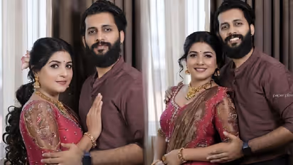 'സന്തോഷത്തോടെ ഇരിക്കാന്‍ ഒരുപാട് കഷ്ടപ്പെടേണ്ടതില്ല'; ഭർത്താവിനൊപ്പം 'സാന്ത്വനം അപ്പു'