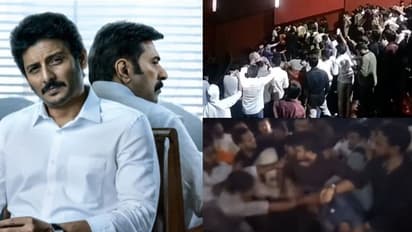 'യാത്ര 2' പ്രദര്‍ശനത്തിനിടെ തിയറ്ററില്‍ തമ്മില്‍ തല്ലി ജ​​ഗന്‍ മോഹന്‍ റെഡ്ഡി- പവന്‍ കല്യാണ്‍ ആരാധകര്‍: വീഡിയോ