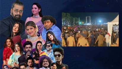 இலங்கையில் பாடகர் ஹரிஹரன் நடத்திய இசை நிகழ்ச்சி... ரம்பா, தமன்னாவை காண வந்து கூட்ட நெரிசலில் சிக்கி பலர் காயம்