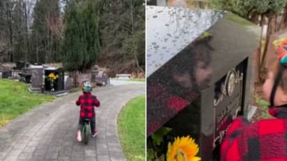 ഹായ് മമ്മി; അമ്മയുടെ ശവക്കല്ലറയ്‍ക്ക് മുന്നിലെത്തിയ കുഞ്ഞ്, ആരും ചോദിക്കും 'വിധി എന്തിനിത് ചെയ്തു...'