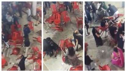 കൂട്ടപ്പൊരിച്ചിൽ... ; വിവാഹാഘോഷത്തിന്‍റെ ഭാഗമായ ഡിജെ പാർട്ടിക്കിടെ നടന്ന കൂട്ടത്തല്ലിന്‍റെ വീഡിയോ പുറത്ത് !