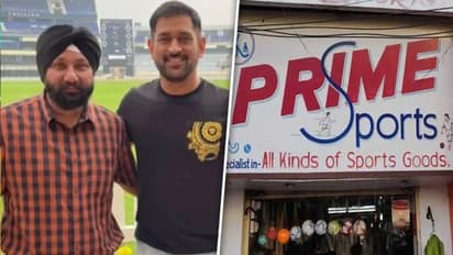 MS Dhoni's heartfelt gift: Childhood friend Paramjit Singh receives signed bat with Prime Sports sticker