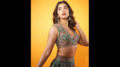 ಹಸಿರು ಲೆಹೆಂಗಾದಲ್ಲಿ ಚೆಂದದ ಬೊಂಬೆಯಂತೆ ಕಾಣಿಸಿಕೊಂಡ ಪೂಜಾ ಹೆಗ್ಡೆ