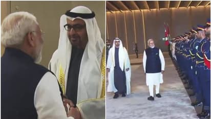 അബുദാബിയിലെത്തി മോദി, സ്വീകരിച്ച് ശൈഖ് മുഹമ്മദ്; 'അഹ്ലൻ മോദി'ക്കായി കാത്ത് പ്രവാസി സമൂഹം