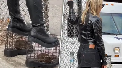 Viral Video: Woman shocks with rat-cage heels in New York, unconventional fashion sparks debate (WATCH)