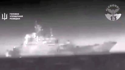 Ukraine claims its sea drone sank Russian amphibious ship Caesar Kunikov off Crimea coast (WATCH)