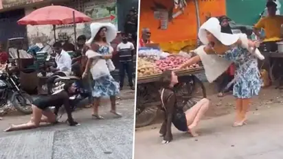 SHOCKING! Viral video captures woman walking another on leash in Mumbai, ignites netizens' curiosity (WATCH)