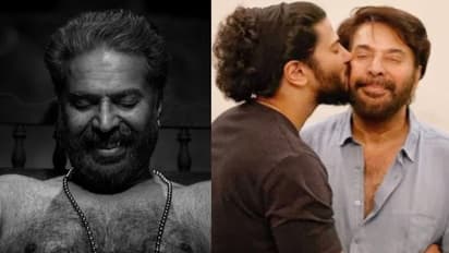 'ഭ്രമയുഗ'ത്തിലും ഞെട്ടിച്ച് മമ്മൂട്ടി; വാപ്പയെ ചുംബനങ്ങള് കൊണ്ടുമൂടി ദുല്ഖര്, 'രാക്ഷസനടികർ' എന്ന് ആരാധകർ