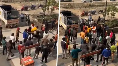 Man brutally beaten with sticks in public view in Ghaziabad residential society; WATCH viral video