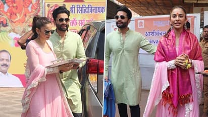 Jacky Bhagnani, Rakul Preet Singh visit Siddhivinayak temple ahead of their wedding