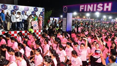 கோவையில் பெண்களுக்கான இரவு நேர மாரத்தான் ஓட்டம்: 5,000 க்கும் மேற்பட்ட பெண்கள் பங்கேற்பு