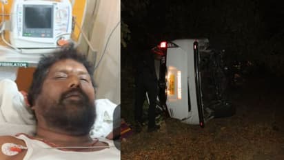 Adluru Laxman : అర్ధరాత్రి ప్రభుత్వ విప్ కారు బోల్తా ... అడ్లూరి లక్ష్మణ్ కు గాయాలు