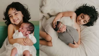 വല്യേച്ചിയുടെ കരങ്ങളിൽ സുരക്ഷിതയായി കുഞ്ഞ് നിതാര; മക്കളുടെ ഫോട്ടോകളുമായി പേളി