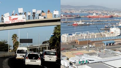 190 മീറ്റർ വലുപ്പമുള്ള കപ്പലിൽ കുത്തിനിറച്ചത് 19000 കാലികൾ, ദുർഗന്ധം വിതച്ച് കപ്പൽ, ജനം തെരുവിൽ