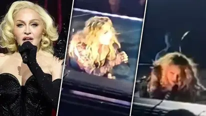 Video: Madonna accidentally falls from chair during live concert in Seattle; Here's what she did