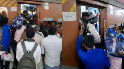 ഭീതിദം ഈ കാഴ്ച, ട്രെയിനിൽ ശുചിമുറിയിൽ പോലും തിങ്ങിഞെരുങ്ങി ജനങ്ങൾ, ഇടപെട്ട് റെയില്‍വേ